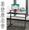 hoogte verstelbaar sta-bureau, zit-sta-werkstation met monitorplank, opvouwbare slinger, , bruin