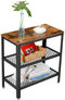 Console tafel, bijzettafel, , salontafel, gang, woonkamer,, industrieel ontwerp, vintage, donkerbruin LET33BX