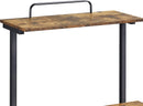 Bureau met wieltjes werktafel PC laptop tafel thuis kantoor met plank 80 x 50 x 132 cm vintage