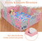 Grondbox baby 16 HDEP-paneel, deur met veiligheidsslot & onderwijsspeelgoed, draagbare HDPE speelruimte met muziekdoos & basketbal (16 paneel, Roze)
