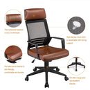 Bureaustoel, ergonomische bureaustoel, draaistoel met hoofdsteun,