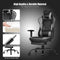 Racing stijl gamingstoel, beklede hoge rugleuning bureaustoel met hoofdsteun,(Zwart)