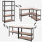 Magazijnrek, rek voor zware belasting, kelderrek, 200 x 100 x 50 cm, tot 875 kg belastbaar, 5 verstelbare planken, plank van metaal, steekrek, werkplaatsrek, zwart GLR050B01