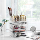 Cosmetica opslag, groot, Make-up Organizer, acryl, 2 delen, met 6 lades JKA008TP