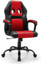 PC gamingstoel, ergonomische computer stoel met rugleuning,  bureaustoel met in hoogte verstelbare zitting, (Rood)