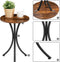 Bijzettafels Set van 2 , laptoptafel  industrieel,, rustieke bruin EBF06BZ01