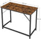Bureau, computer bureau, smalle kantoortafel, 100 x 50 x 75 cm,  vintage bruin-zwart LWD41X