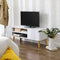 Lowboard in Scandinavische stijl, tv-kast, tv-tafel, televisiekast, voor uw flatscreen,  wit LTV09WT