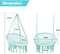 Hangstoel, katoenen touw macrame hangende schommelstoel voor woonkamer, tuin, balkon, scandinavische stijl, capaciteit van 150 kg (Groen)