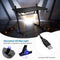 Gaming bureau, in hoogte verstelbaar PC computertafel met blauwe LED-verlichting, gaming handvat rek & bekerhouder,