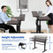 hoogte verstelbaar sta-bureau, zit-sta-werkstation met monitorplank, opvouwbare slinger, , bruin