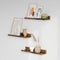 wandplanken, set van 3, zwevende planken, lengte 38 cm,, vintage bruin