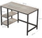 Bureau, computertafel, PC-tafel, bureautafel, met 2 legplanken rechts of links, , grijs-zwart LWD47MB