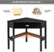 Bureau, Hoekbureau, Houten L-vormig computerbureau, Compacte Schrijftafel met Lade & Planken, Ruimtebesparend Werkstation, Laptop PC hoek Tafel Meubilair voor thuiskantoor (Zwart)