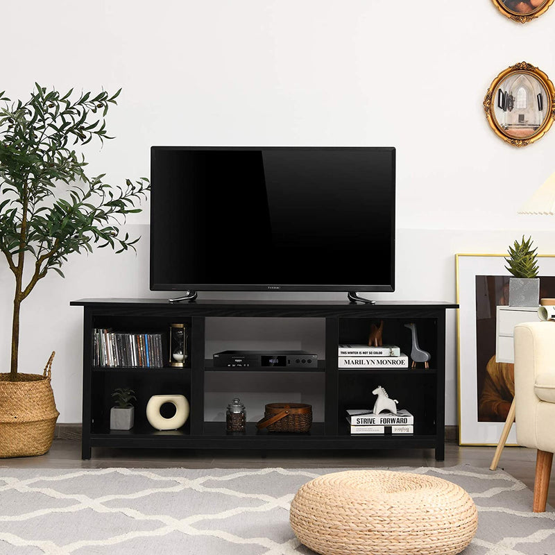 2-laags TV-tafel, TV-meubel, 147 cm TV lowborad (Zwart)