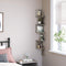 Hoekplank, wandplank met 5 planken, zwevende plank, voor keuken, slaapkamer, woonkamer, studeerkamer, kantoor, greige LBC020M01