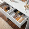 kaptafel make up tafel met spiegel en gloeilampen, cosmetische tafel met 2 lades en 3 open vakken, 80 x 40 x 145 cm wit RDT114W01