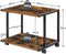 Printertafel, printerstandaard met verstelbare poten en vergrendelbare wielen, printerwagen industrieel design, 42 x 28 x 33 cm, voor kantoor, fax, kopieerapparaat, scanner EBF42PS01