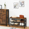 Schoenenbank, schoenenrek met 2 planken, 75 x 30 x 45 cm, donkerbruin EBF01HX01