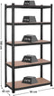 Magazijnrekken, zware lasten, set van 2, kelderrekken, 180 x 90 x 40 cm, tot 875 kg belastbaar, planken, steekplanken, versterkt stalen frame, 5 verstelbare planken, zwart GLR040B02