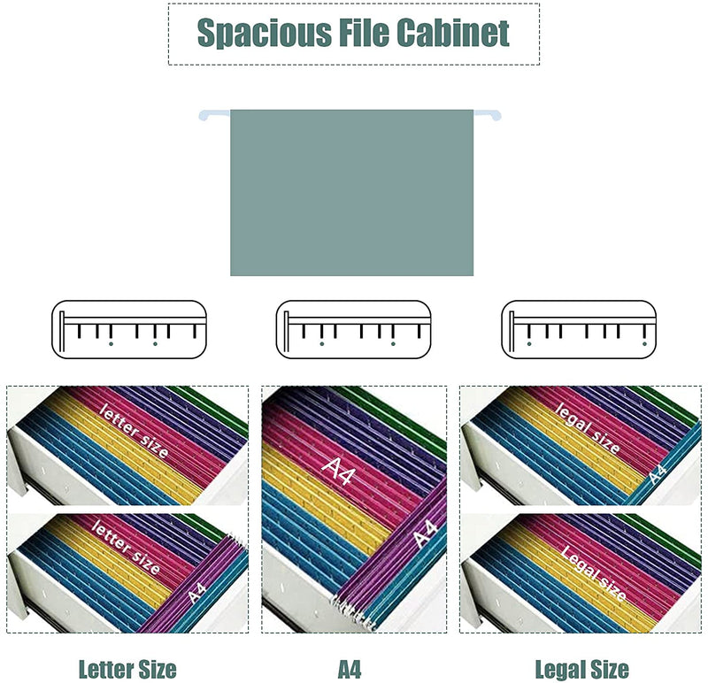 3 Lades verrijdbare archiefkast met slot, mobiele archiefkast met 2 sleutels en handgrepen, 40 x 50 x 64,5 cm (Zwart)