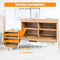 Schoenenkast, kantelbare schoenenkast met 2 laags structuur, handige handgreep, verstelbare planken, antislip onderleggers, schoenen opslag organisator voor huis, kantoor, hal, gang