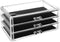 Make-up organizer, 2 stapelbare opbergdozen voor sieraden en cosmetica, met 5 laden, van kunststof, Kerstmis, transparant JMU32TP