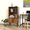 Retro boekenkast, Boekenkast met 2 plankenvoor boeken, foto's, decoratie, houtlook LBC09BX
