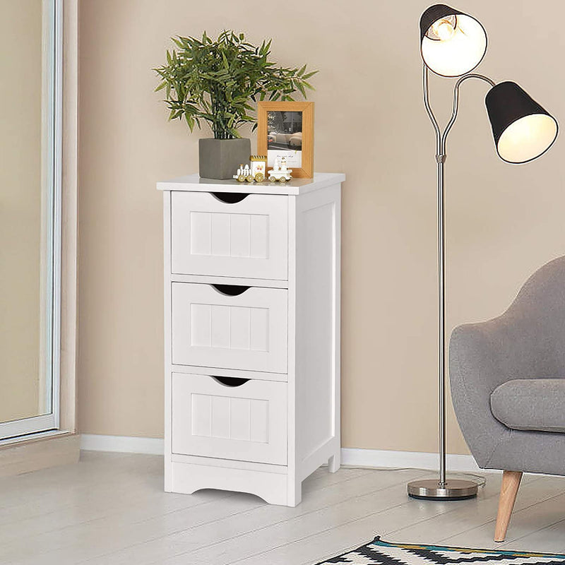 3 lades houten badkamerkast,