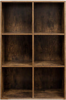 Boekenkast, boekenplank, met 6 vakken, bruin LBC203BX