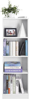 Boekenkast, staand, met 4 vakken, in hoogte verstelbare planken,  40 x 24 x 121,5 cm, wit