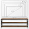 TV-plank, TV-meubel, lowboard voor TV's tot 65 inch, TV-tafel met open vakken, X-vormige stijlen, industrieel ontwerp, 147 x 40 x 50 cm, vintage bruin-zwart LTV100B01