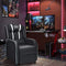 Gaming leunstoel fauteuil, PU lederen enkele leunstoel relaxstoel, verstelbare moderne woonkamer ligstoel, televisiestoel met voetsteun en lumbaal kussen, thuisbioscoop zittingen (Wit)
