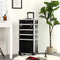 Trolley Cosmetische Hoes, Aluminium make-uphoes, schoonheidskoffer, zwart JHZ06B