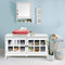 tv-meubel, tv-tafel tv-kast tv-plank tv-standaard,  114 x 48,5 x 61 cm (Wit)