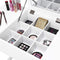 Kaptafel met opklapbare spiegel,  make-up kaptafel, bureau met dempende make-up krukset, 2 lades