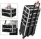 Trolley Cosmetische Hoes, Aluminium make-uphoes, schoonheidskoffer, zwart JHZ06B