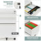 3 Lades verrijdbare archiefkast met slot, mobiele archiefkast met 2 sleutels en handgrepen, 40 x 50 x 64,5 cm (Wit)