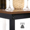 bartafel, bartafel, hoge keukentafel, lessenaar met stabiel stalen frame, 60 x 60 x 90 cm, eenvoudige montage, keuken, industriële stijl, vintage bruin-zwart LBT25X