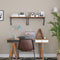 Wandplanken, set van 2, grote zwevende planken,  60 x 20 x 33 cm,  bruin-zwart LCR01BX