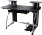 Bureau Computertafel met wielen PC-tafel met toetsenbordverlenging 2 legborden 120 x 59 x 90 cm LCD812B