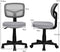 Bureaustoel met lage rugleuning, armloze computerstoel, hoogteverstelling, (Grijs)