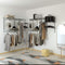 kledingrek ,slimme configuraties klerenrailsysteem , muur gemonteerde opbergsysteem, garderobesysteem met draad rekken en kleding stangen, 91,5 cm tot 182 cm, voor slaapkamer (183 x 92 x 39 cm)