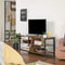 TV-kast, TV-tafel, TV-plank, lowboard met 4 planken, open vakken,, 110 x 40 x 50 cm,  donkerbruin LTV37BX