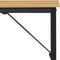 Bureau, computer bureau, smal kantoor bureau, 100 x 50 x 75 cm, , honingbruin-zwart LWD041B05