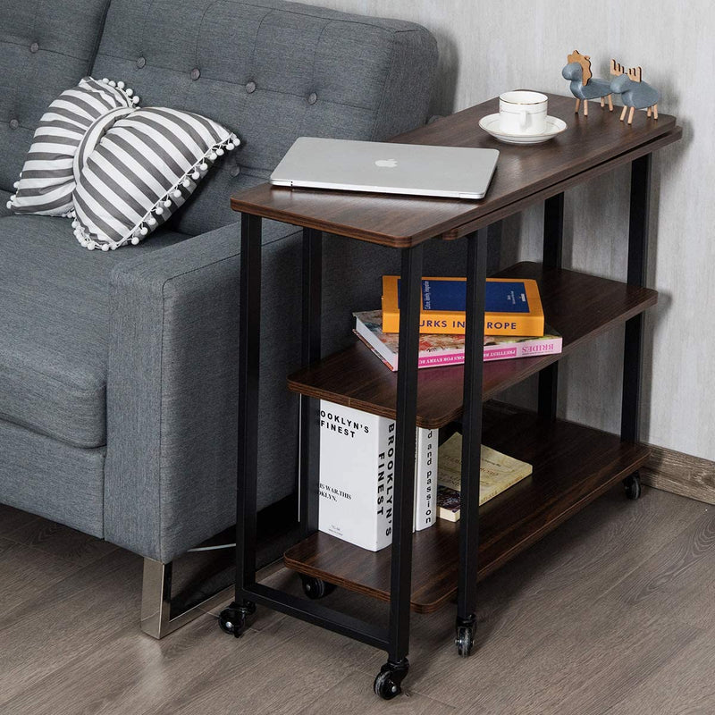 L-vormige zij tafel links of rechts geconfronteerd met de hoek balie met rollende wielen beweegbare tafelblad