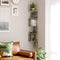 Hoekplank, wandplank met 5 planken, zwevende plank, voor keuken, slaapkamer, woonkamer, studeerkamer, kantoor, greige LBC020M01