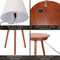 Staande lamp bijzettafel, 3-in-1 staande lampen, stoffen lampekap & houten bijzettafel, inclusief USB oplaadpoort, 220V stopcontact & draadloze oplader,