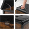 Zitbank, schoenenbank met zitting, 98 x 40 x 51 cm, gevoerde kisten met schoenenrek, hal, slaapkamer, woonkamer, metaal, eenvoudige montage, vintage