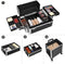 Trolley Cosmetische Hoes, Aluminium make-uphoes, schoonheidskoffer, zwart JHZ06B